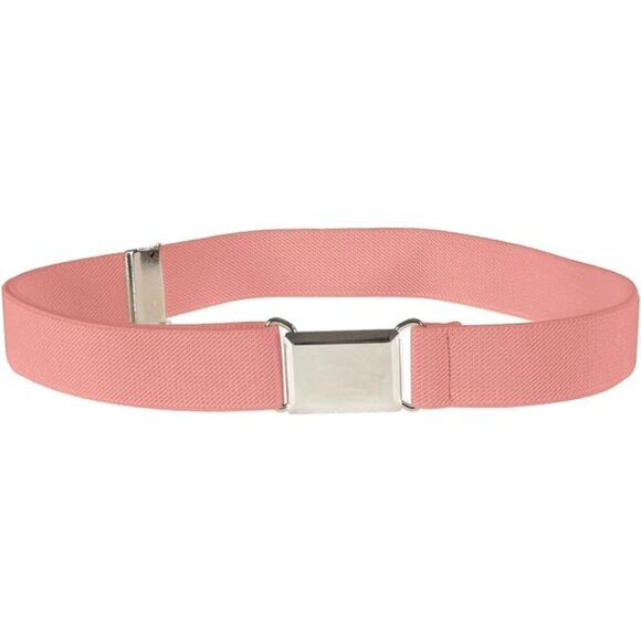 HOLD’EM Children’s Elastic Silver Buckle Belts Boys Girls Toddler 2T-5T-Peach - Picture 1 of 6